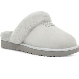 LAST PAIR of 12s🆕UGG Cozy Genuine Shearling Slide Shoes Slippers Light Grey NIB